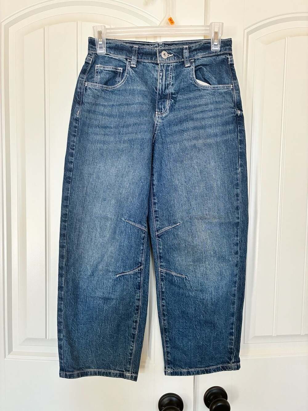 Art Class Girls Blue Mid Rise Barrel Leg Denim Jeans Size 10